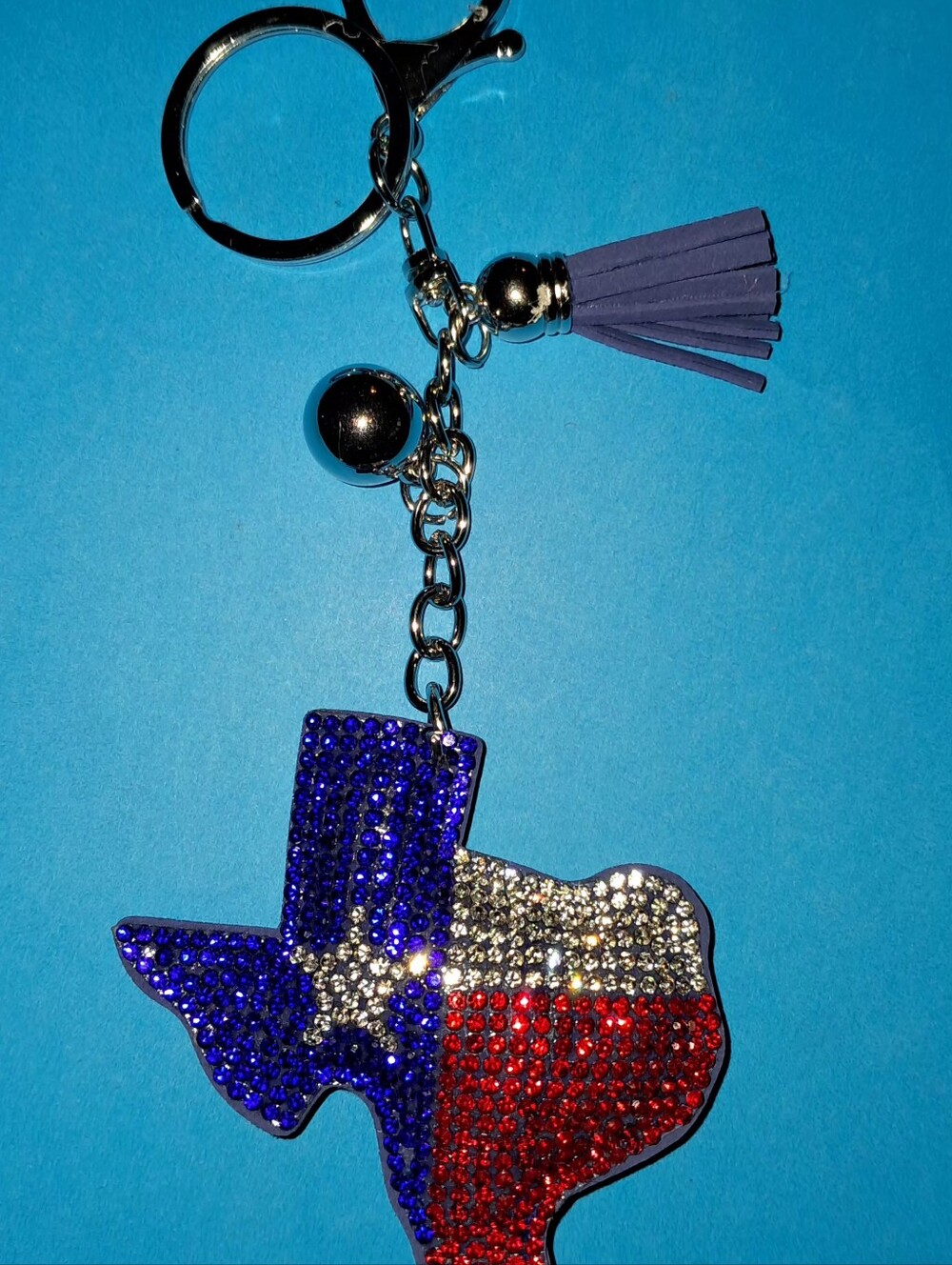 New! Rhinestone TEXAS Keychain/ Bag Charm